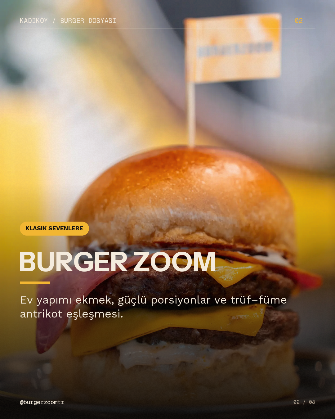 Burger Zoom Kadıköy carousel tasarımı