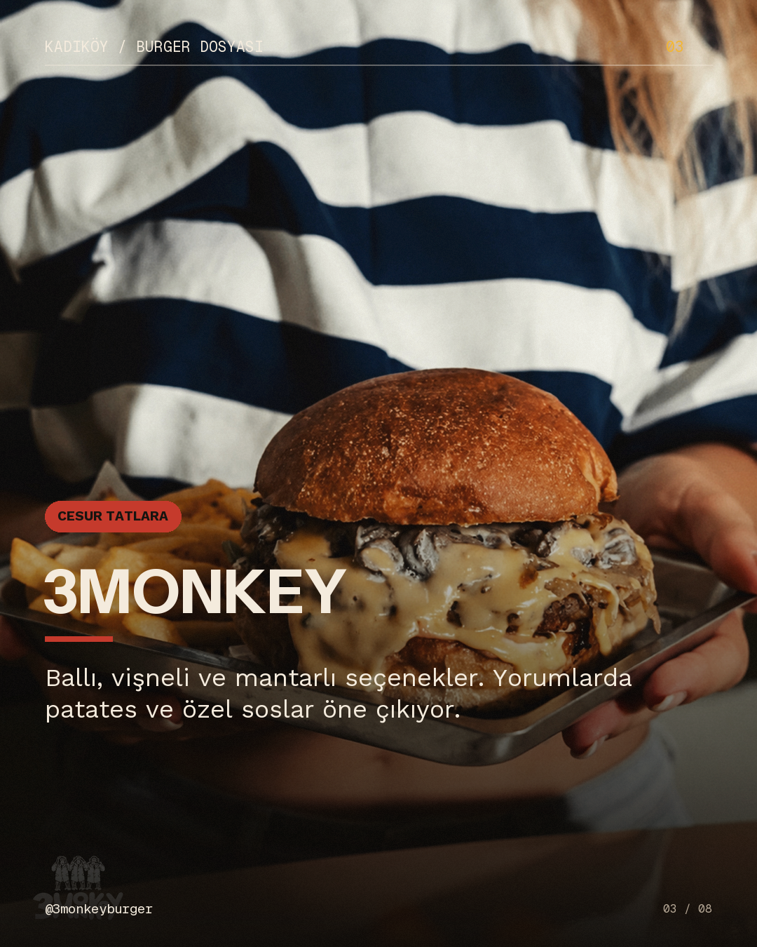3MONKEY BURGER carousel tasarımı