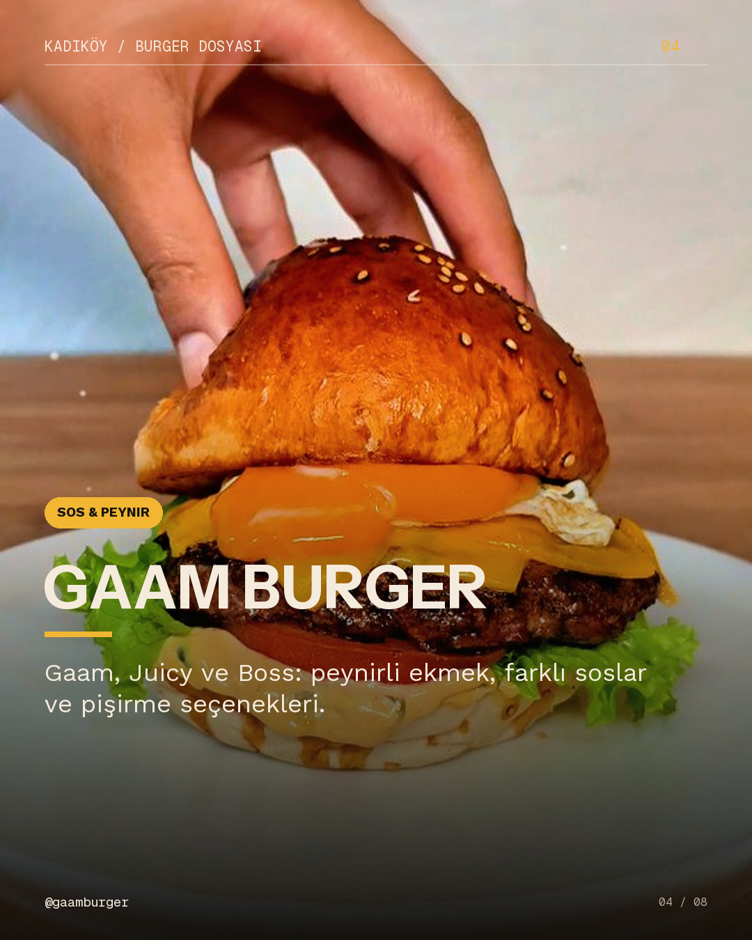 Gaam Burger carousel tasarımı