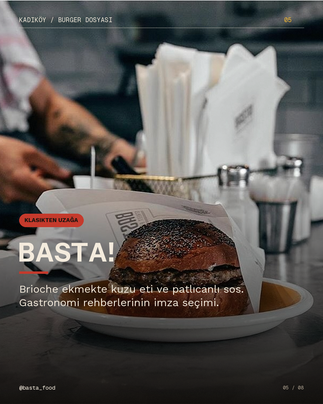 Basta Street Food Bar carousel tasarımı